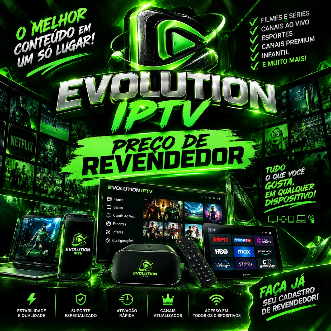 📺 EVOLUTION IPTV — PREÇO DE REVENDEDOR
